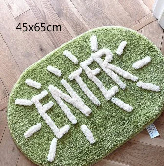 

Oval Bathroom Entrance Mat Carpet Door Mat Water Absorption Stepping Mat Bathroom Bedroom Bathroom Anti Slip Mat