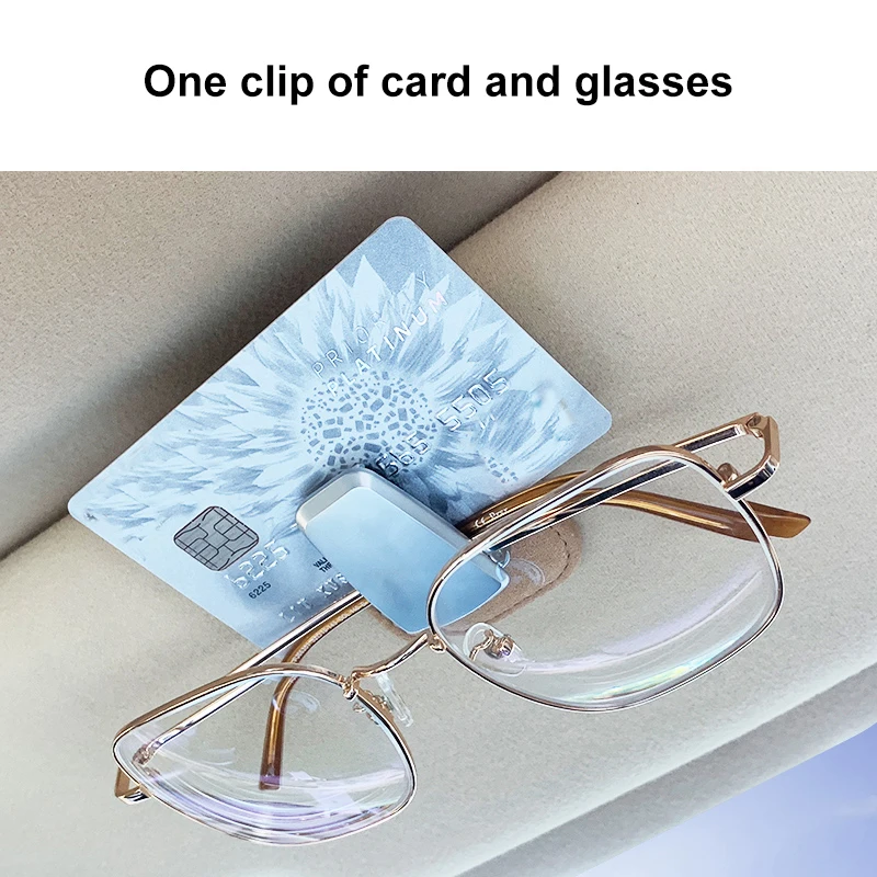 

Car Glasses Case Auto Sun Visor Glasses Holder Sunglasses Clip Card Ticket Holder Pen Case Clip Box Universal Accessories