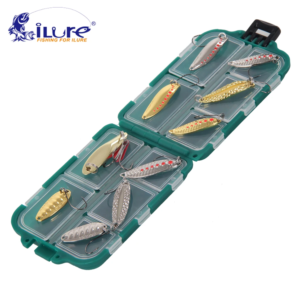 Набор рыболовных приманок iLure 10 шт./коробка приманка ложка для рыбной ловли набор