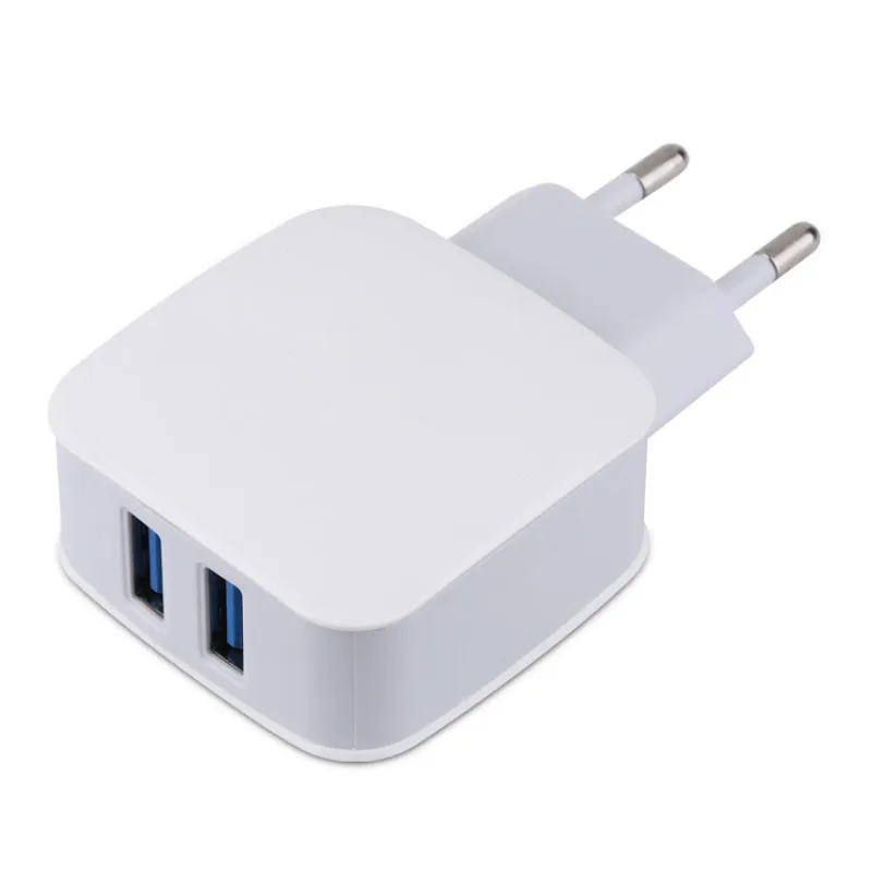 Двойное Универсальное зарядное устройство USB 2.1A для Iphone 7 8 X XR штепсельная вилка
