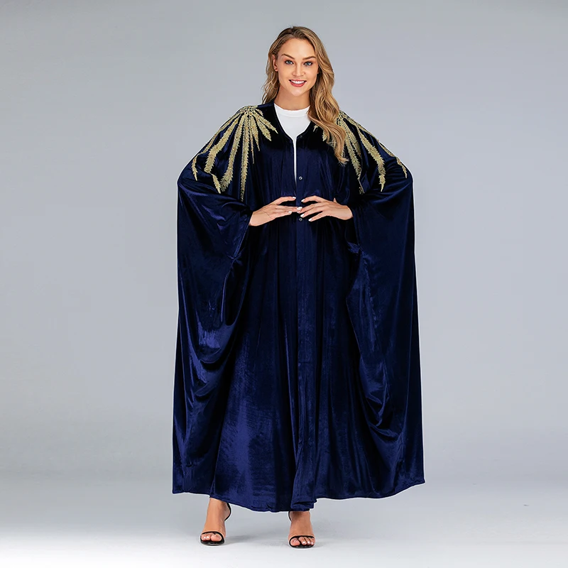 Velvet Abaya Kimono Terciopelo Mujer Hijab Muslim Dress Women Turkish Dresses Islam Clothing Saudi Caftan Dubai Kaftan Djellaba