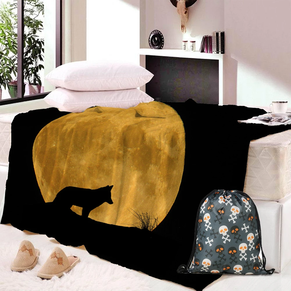 Шерпа с 3D принтом волка покрывало для дивана постельное белье молодежи