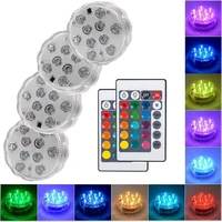 d2 10 led remote controlled pool rgb submersible night light underwater night lamp outdoor vase bowl garden party decoration new