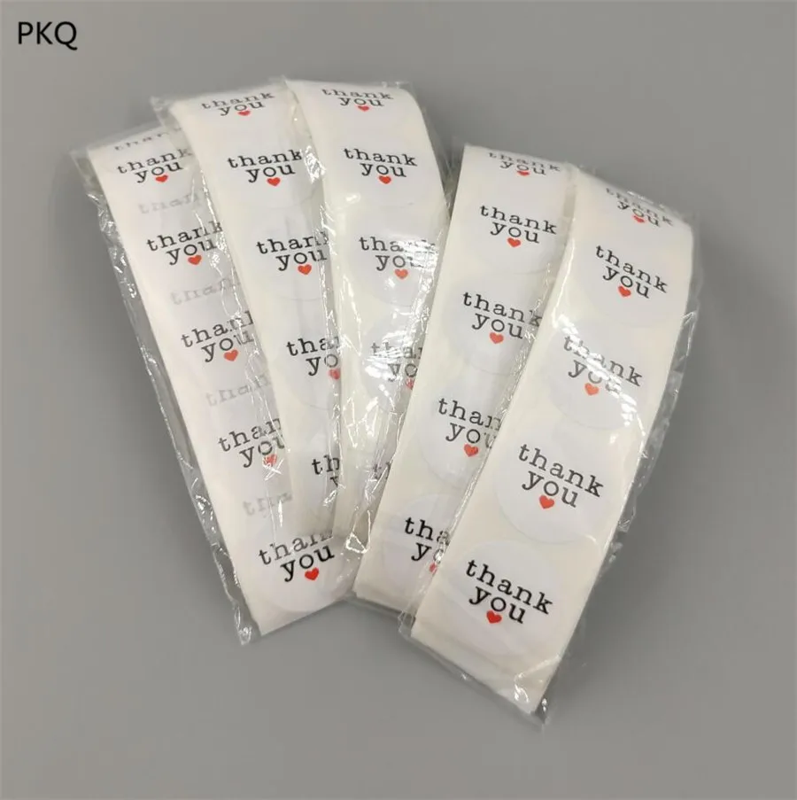 1 дюйм сердце форма золото/серебро спасибо стикер s этикетки для печати 100 шт