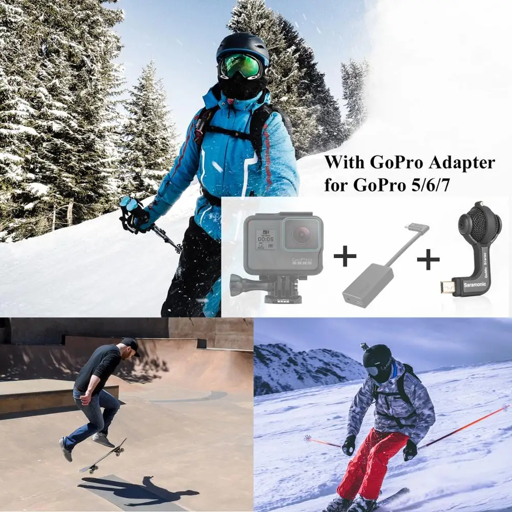 Профессиональный стерео микрофон Saramonic G Mic для камер GoPro Hero4 Hero3 + Hero3|professional