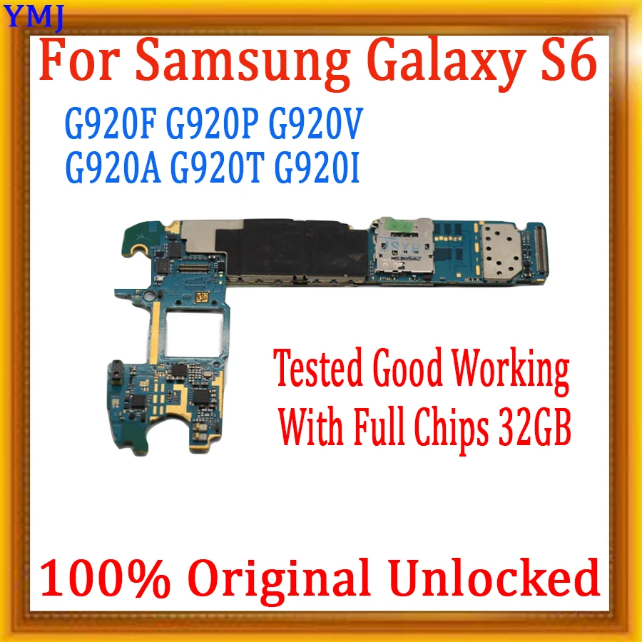 Материнская плата для Samsung Galaxy S6 G920F G920V G920i системная на базе Android без