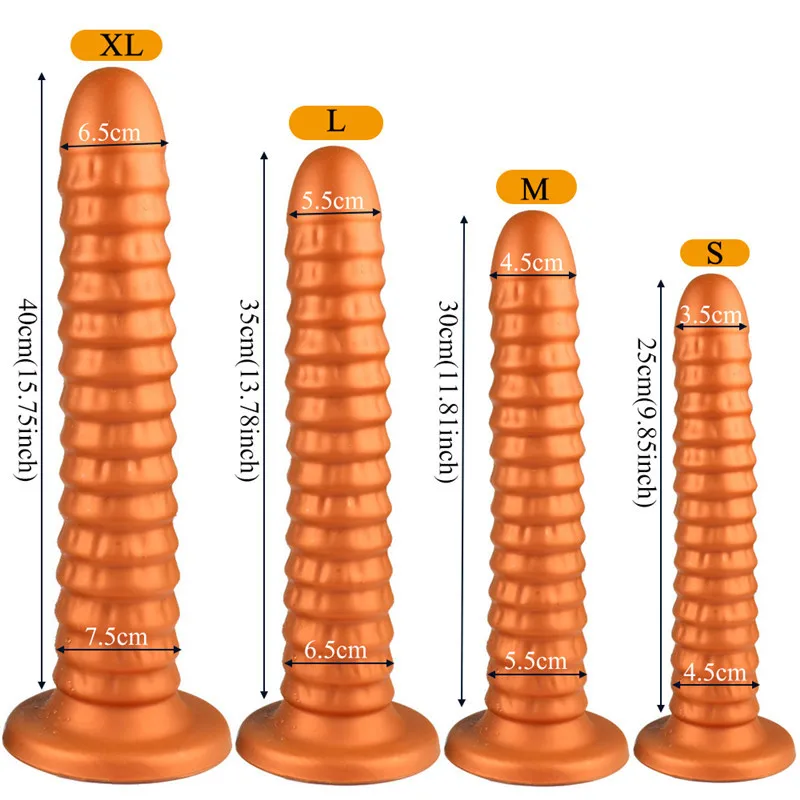 Огромная винтовая Анальная пробка с присоской анальная игрушка мягкая