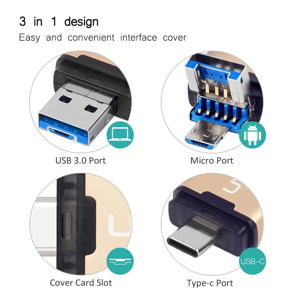 Лидер продаж OTG USB флеш накопитель типа C 128 ГБ 32 64 микро флешка 3 в 1 Usb 0 на базе Android