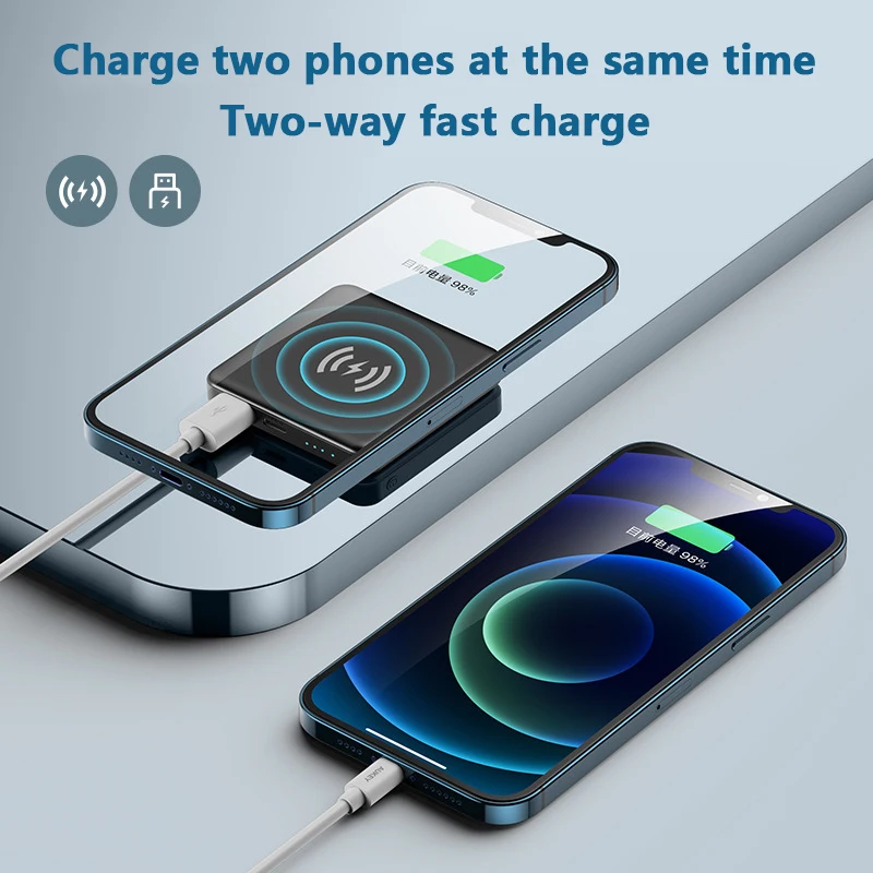 

10W Magnetic Wireless Power Bank For Magsafe powerbank Charger For iphone12 12pro Max Mini Magnet External Battery Fast Charging