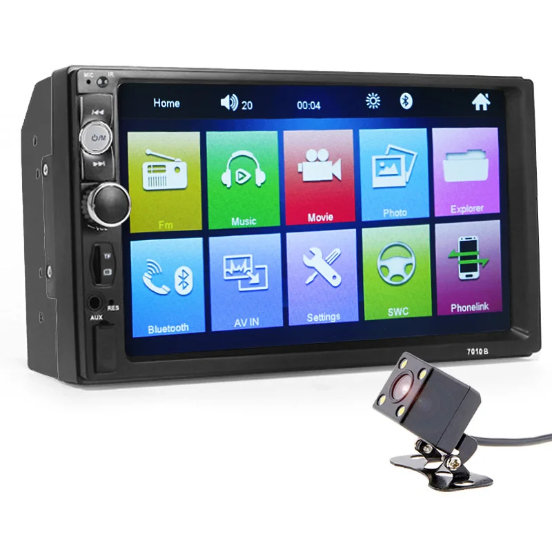 Автомобильный мультимедийный плеер 2 Din 7 дюймов HD Bluetooth стерео радио MP4 MP5 аудио