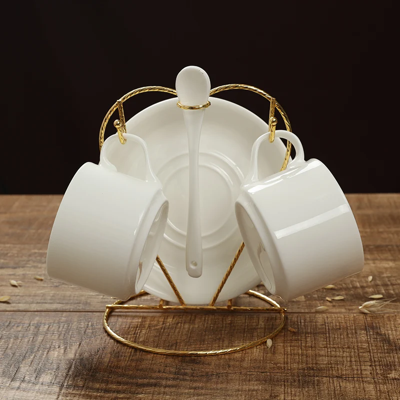 Европейские чайные кружки из костяного фарфора кофейная чашка набор блюдце