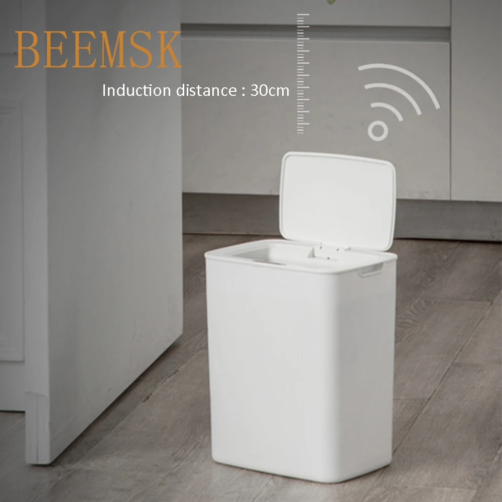 

BEEMSK 12L Автоматический Бесконтактный Интеллектуальный индукционный кухонный мусорный бак широкий датчик открывания экологически чистый му...