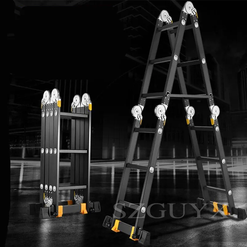 Прямая Лестница многофункциональная складная лестница алюминиевая домашний