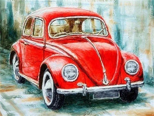 DIY Алмазная вышивка мультяшный автомобиль крестиком картина полный сверлильный