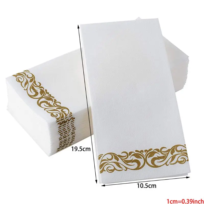 

Disposable Disposable Hand Towels & Decorative Bathroom Napkins | Soft and Absorbent Linen-Feel Paper Guest Towels for Kitchen,