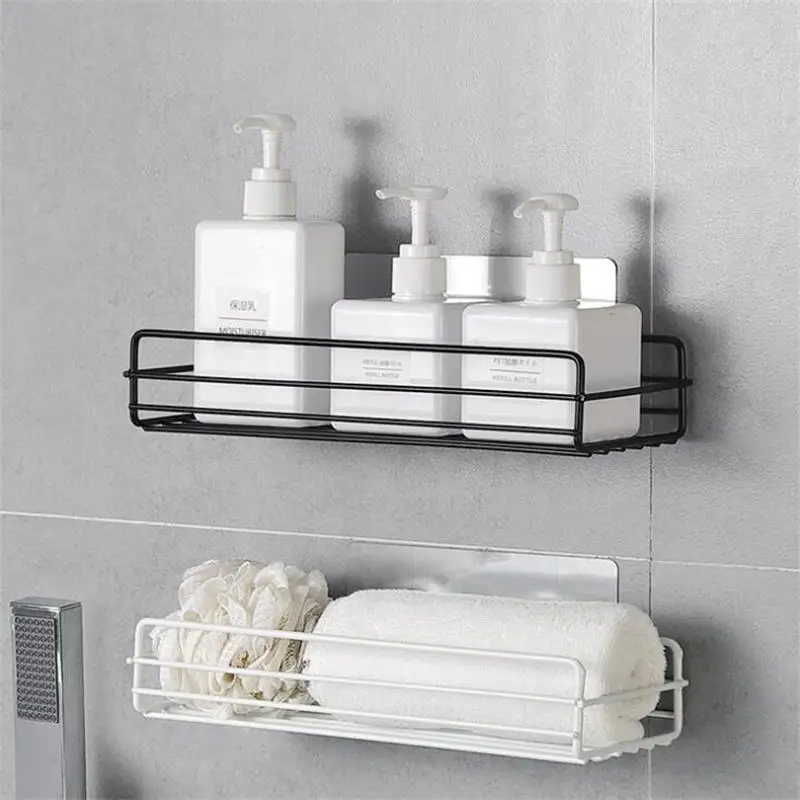 

Ванная комната угловая полка Стеллаж для хранения Водонепроницаемый настенная железная корзина металла штемпелюя безбарьерный душевой ша...