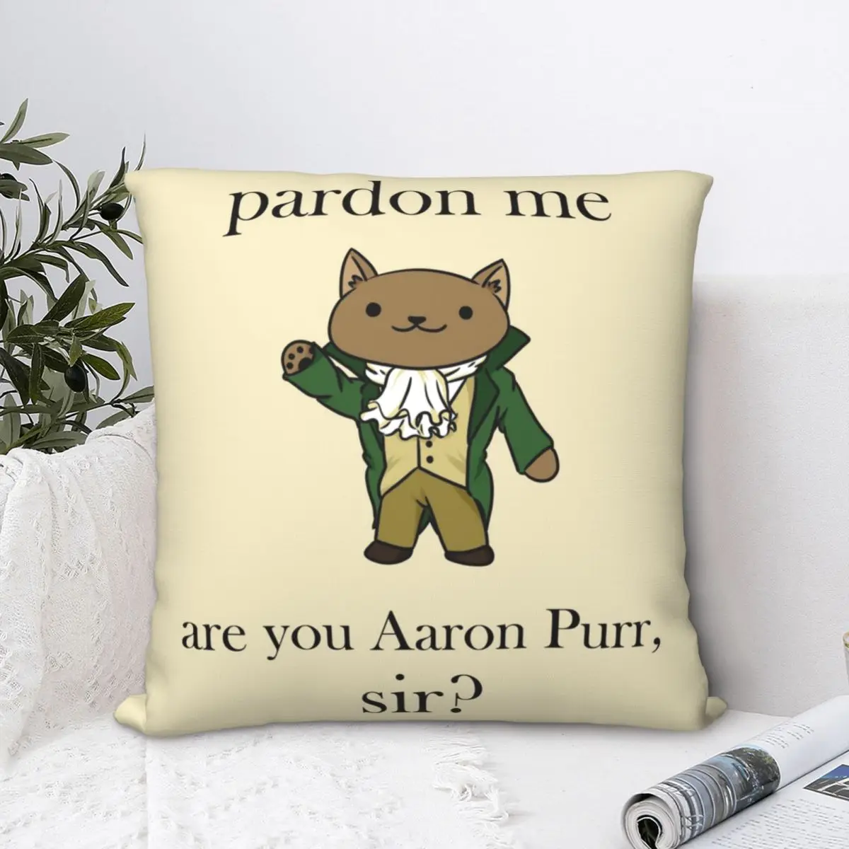 

Alexander Hamilcat Square Pillowcase Cushion Cover cute Zip Home Decorative Polyester Pillow Case Room Simple 45*45cm