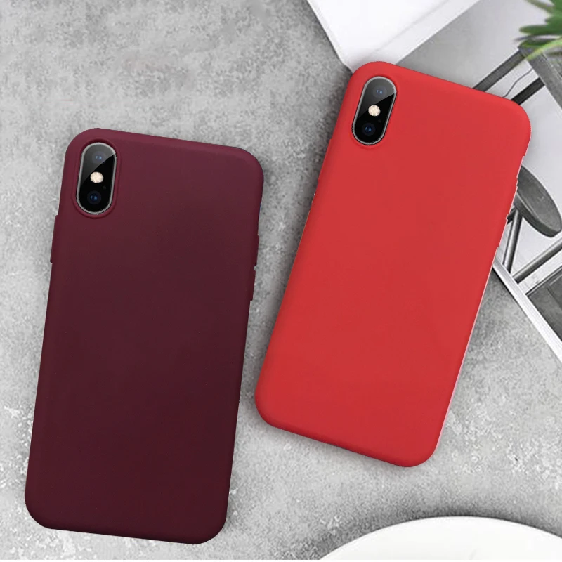 Цветной чехол из ТПУ для Iphone x XS Max XR 6 6S 7 8 Plus 5 5S SE iPhone X iPhoneXR простой милый |