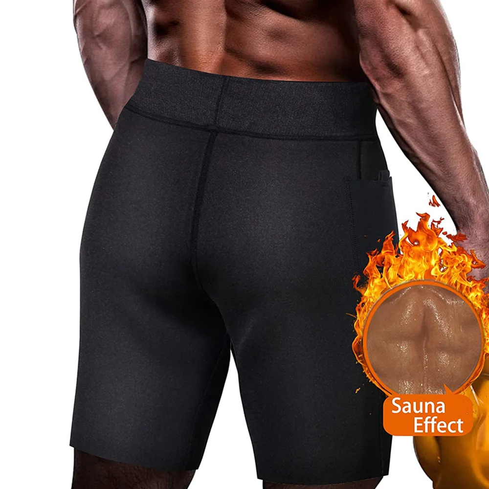 Men's Sauna Suit Pants Body Shaper Vest Heat Sweat Warm Weight Loss Slim Workout Neoprene Bodysuit Sauna Sports Shorts Corsets