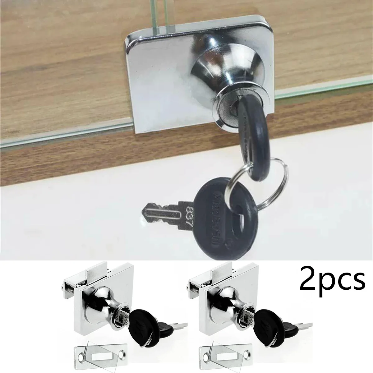 Замок для стеклянной двери с замком детской + ключи/замок шкафа из хромированного