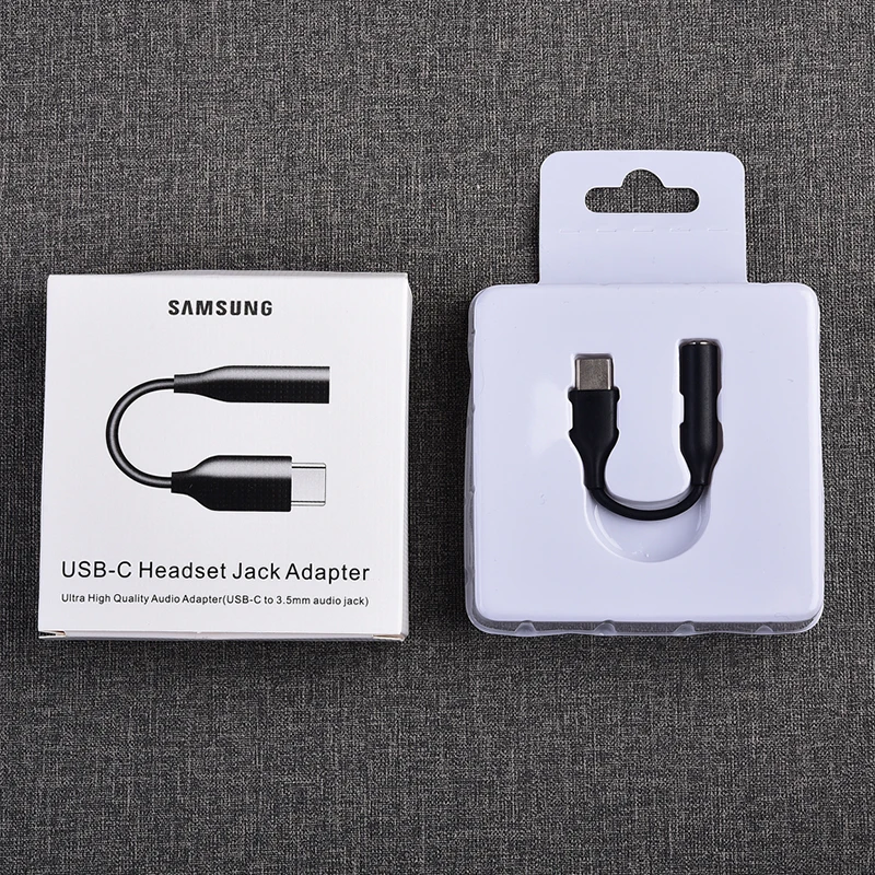 Оригинальный кабель для наушников Samsung Type C на 3 5 мм адаптер Galaxy S20 + NOTE 9 10 pro A90 A60 A80