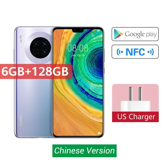 6G 128G Sliver huawei mate 30 смартфон 40MP Тройная задняя камера 6,62 ''полный экран Kirin 990 27W беспроводной QC Скидка 600 руб. /. При заказе от 5500 руб. /Промокод: newyear600 / Количество ограничено,торопи - Цвет: 6G 128G Sliver