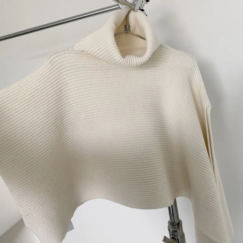 Свитер Женский вязаный без рукавов с асимметричным свободным воротником