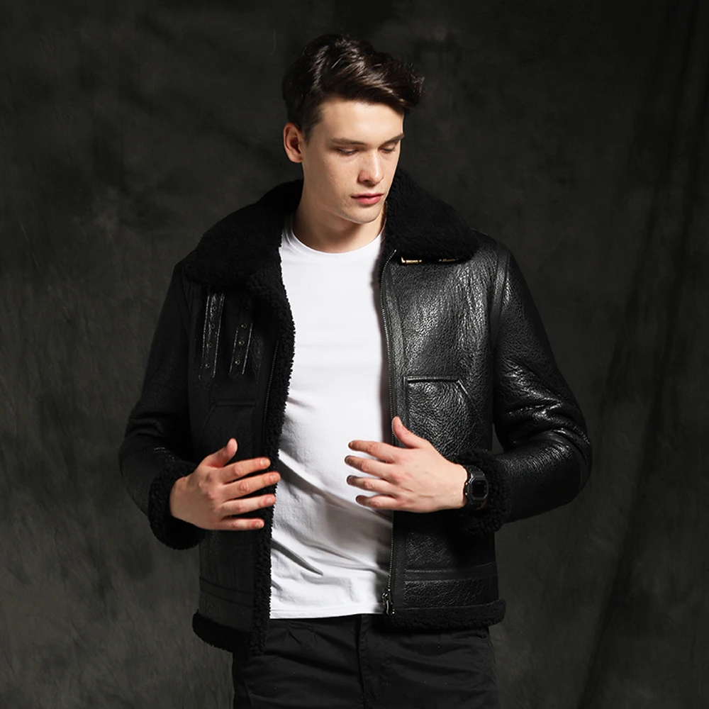 Двухсторонняя одежда новинка Мужская Роскошная Толстая теплая приталенная