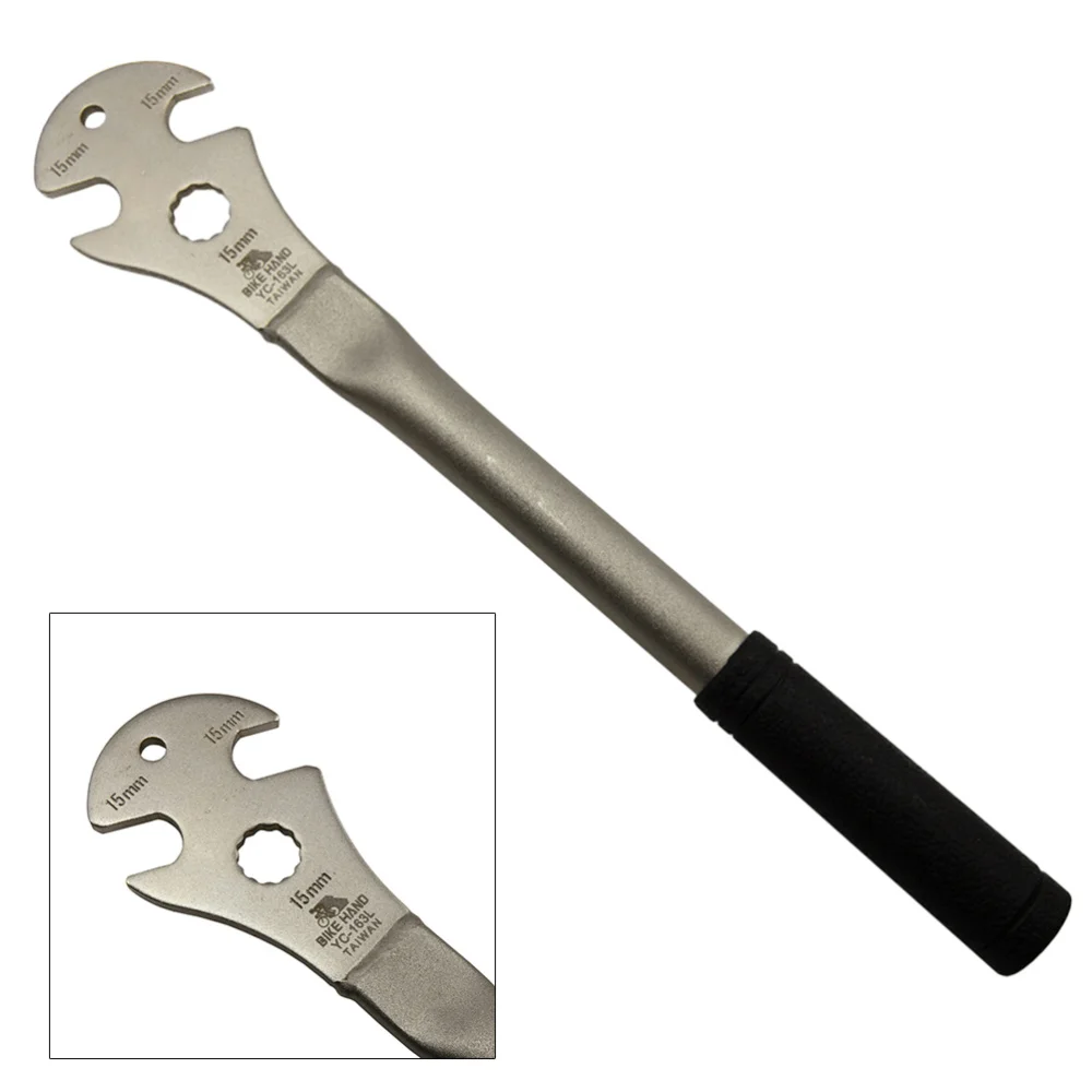 

Bike Pedal Wrench Long Handle 350mm Multi Wrench Heavy-Duty Spanner Comfortable Grip Energy-Saving Repair Tool