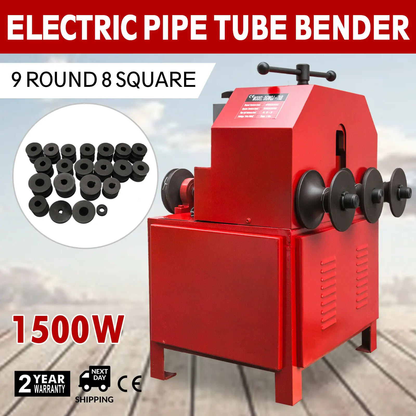 

VEVOR электрический трубогиб с 9 круглые & 8 квадратная матрица Комплект 1500W 110V 1400 об/мин Медь катушки мотор для промышленного здания завода