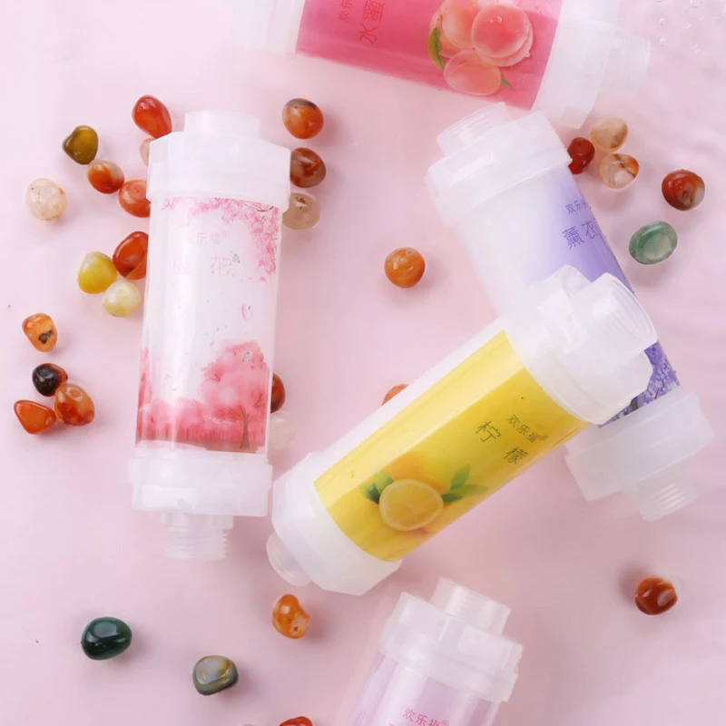 

Bathroom Shower Filter Fruits Scent Bath Water Purifier Chlorine Removal Water Softener Shower Aroma Filter Vitamin Shower Head