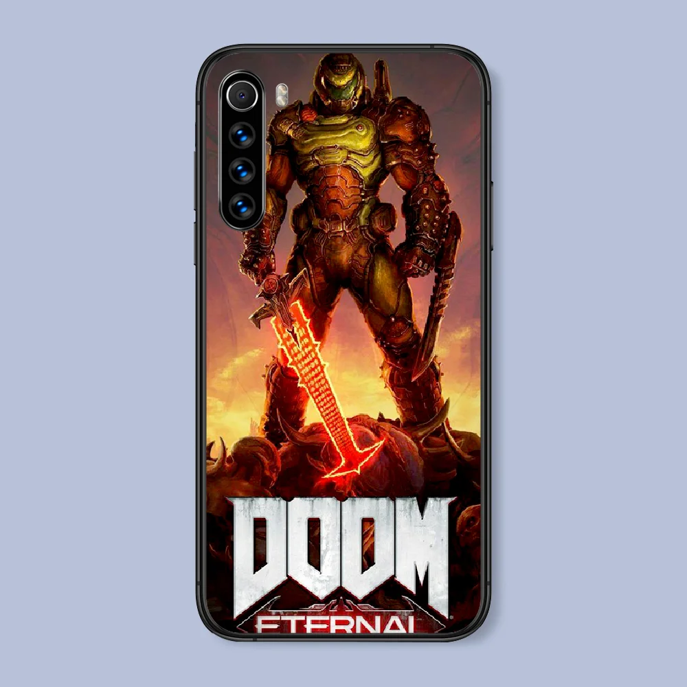 

Shooting DOOM Game Phone Case For Xiaomi Redmi Note 7 8 8T 9 9S 4X 7 7A 9A K30 Pro Ultra black Cover 3D Prime Tpu Funda Silicone