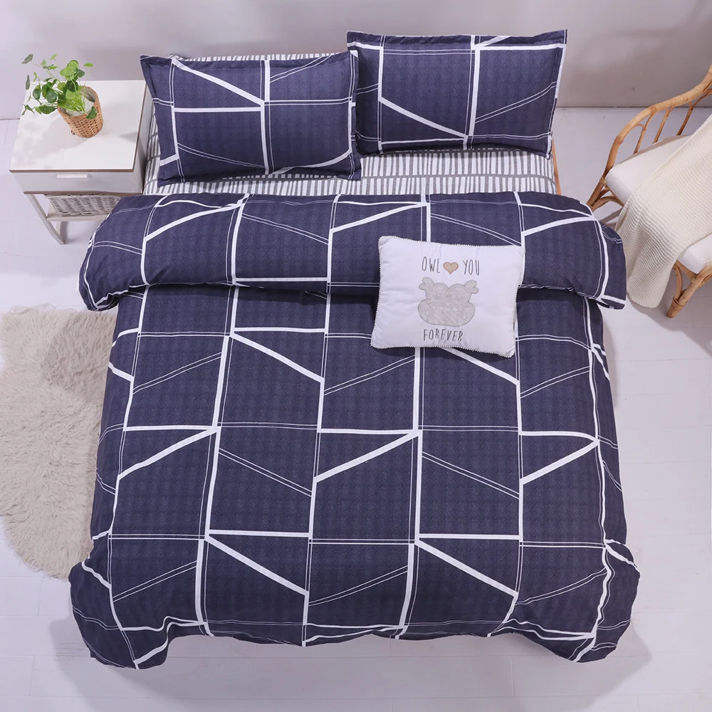 

Bedding Duvet Cover Set Washed Cotton 4pcs Bedding Set-1 Quilt Cover +1 Bed Sheet + 2 Pillow Shams Soft & Comfortable