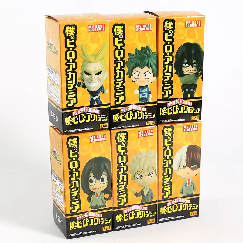 My Hero Academy Midoriya Izuku Bakugou Katsuki Todoroki Shoto All Might Ochaco Uraraka Asui Tsuyu Figures Toys Set