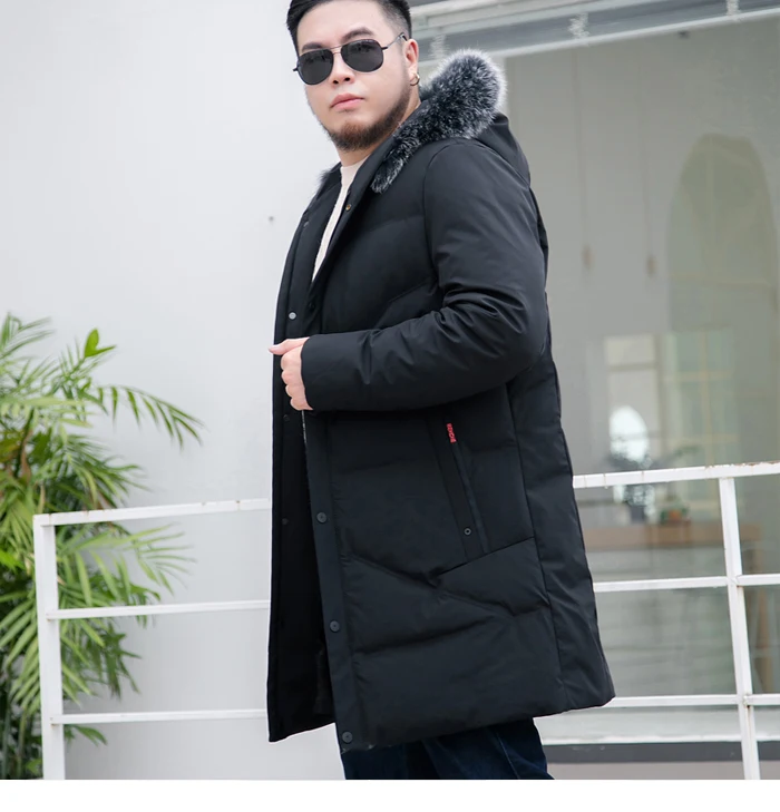 Плюс Размеры 5XL 6XL 7XL осень-зима пуховик Для Мужчин's Куртка–пуховик на 90% белом утином пуху Для Мужчин's Parker теплая куртка-пуховик