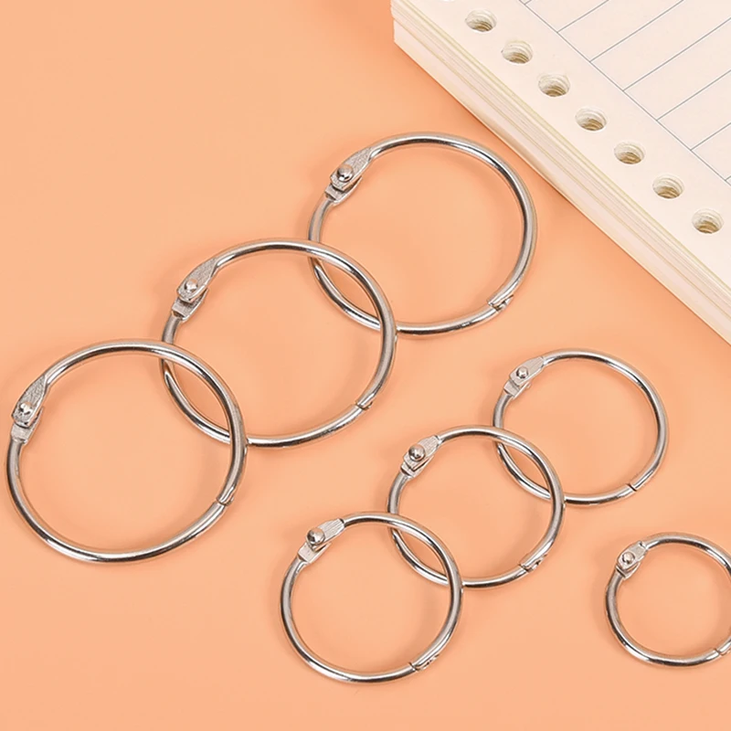 3 Pcs Loose ring Keychain Stainless steel ring Notebook loose-leaf ring Multi-functional steel ring 20/30/25/68/82/45/55/38mm