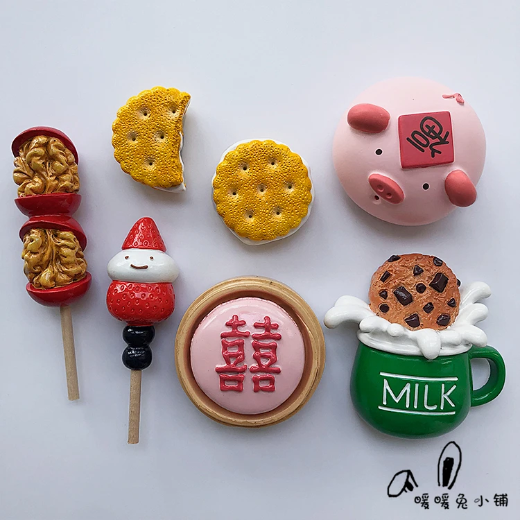 

Creative cute cartoon resin refrigerator magnet decorative magnetic stickers magnetic stickers suction stickers magnetic