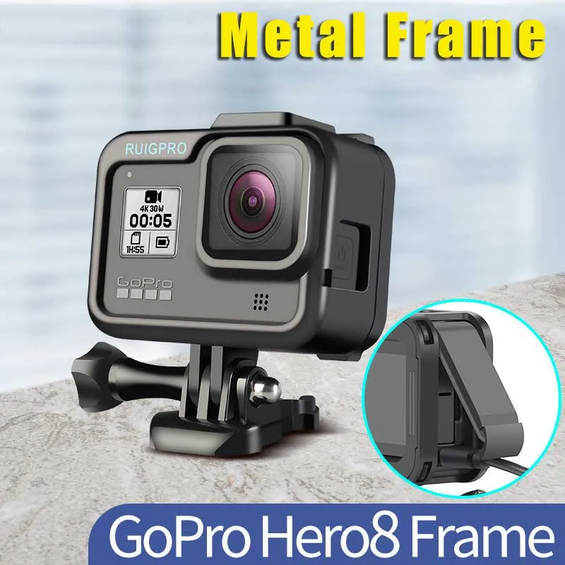 Рамка для GoPro аксессуары Hero 8 защитная рамка чехол видеокамеры Hero8 черная Экшн