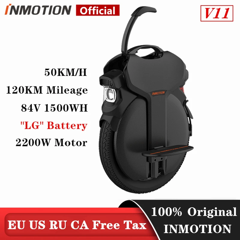 Оригинальный электрический Одноколесный скутер INMOTION V11 пневматическая подвеска