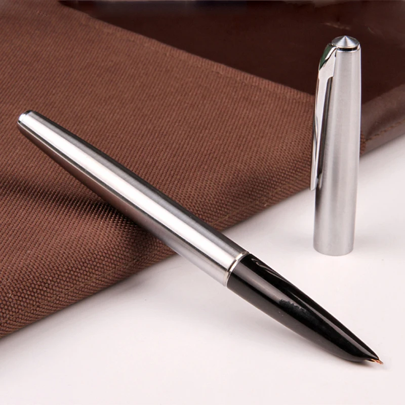 Ручка перьевая HERO 100 из нержавеющей стали чернильный набор золото 14 к перо