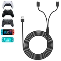 ps5 controller charging cable 2 in 1 game console charging cable for switch lite ps5 xbox one series x type c interface phone