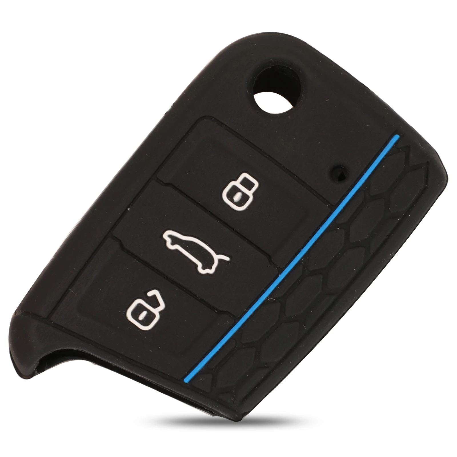 Jingyuqin чехол для автомобильного ключа с 3 кнопками VW Polo Golf 7 Tiguan Skoda Octavia Kodiaq SEAT Ateca Leon