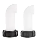 2 дюйма Пан носик для слива шланг 1000L IBC резервуар для воды кран с форсункой Кепки деталь клапана 2 дюймовая дренажная трубаизгиб трубы тонн бочки клапан