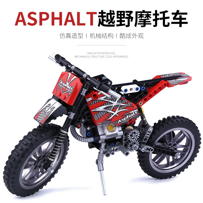 Decool 3373 253 шт. городской горный мотоцикл строительные блоки кирпичи классическая