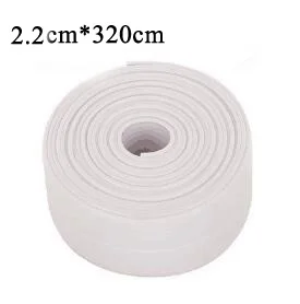Width White 1 рулон для ванной стены уплотнительная полоса водонепроницаемый плесени доказательство самоклеющаяся лента кухонная раковина краевое уплотнение лента 3,2 м x 2,2 см ZXH - Цвет: Width White
