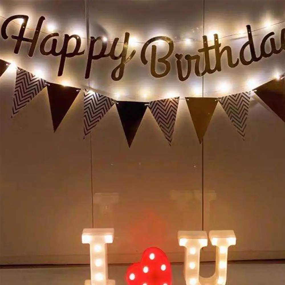 Многоразовые баннеры для вечеринки в честь Дня Рождения треугольные