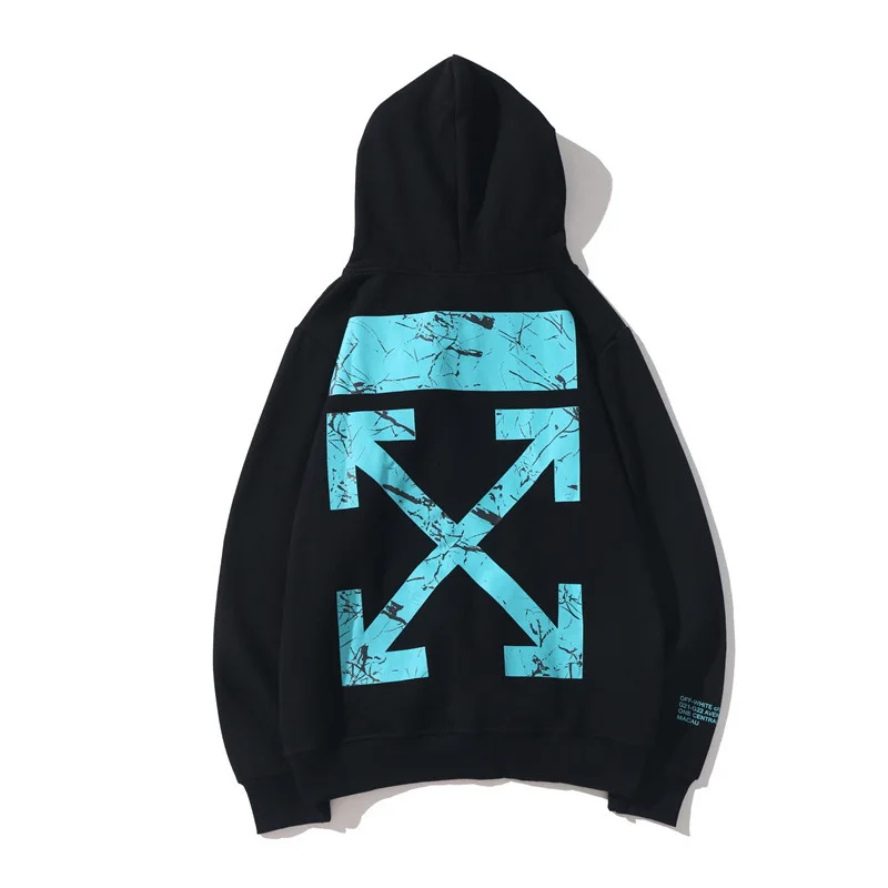 

New fashion Macao Limited Turquoise arrow print Pullover Hoodie in autumn and winter of 2019