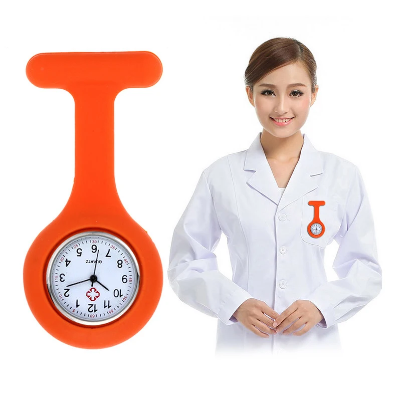 Silicone Nurse Watch Brooch Hanging Multifunctional Pocket Watch Fashion Casual Men Women Unisex Rubber Silicone Pocket Watch images - 6