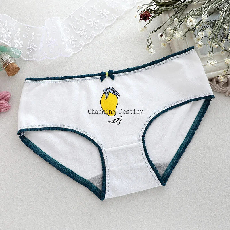 18 Colors Women's Underwear Pure Cotton Bowknot Cartoon Printing Girls Underpants Low-waisted Comfortable Female Briefs | Женская