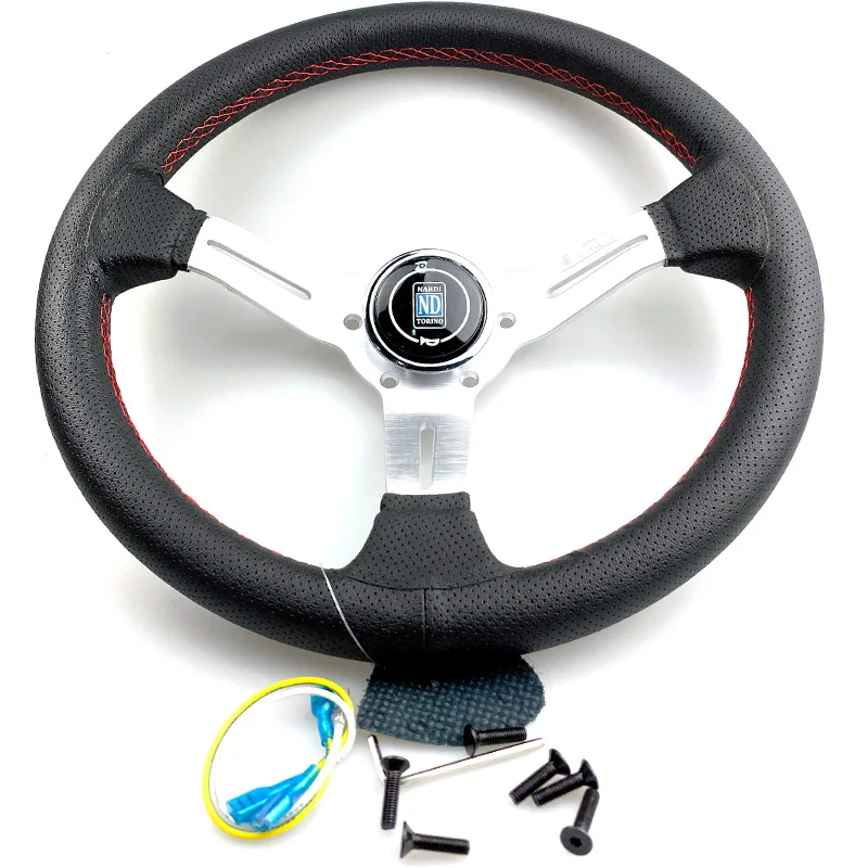 Модифицированное рулевое колесо 330 мм замшевое кожаное автомобильное гоночное